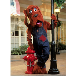 Bloodhound Dog With Clothes Mascot Costume 139 