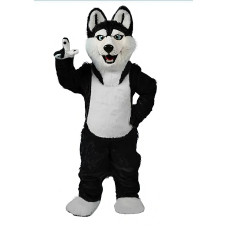 Howie Husky Black Wolf Dog Mascot Costume 616BLK Howie Husky Black Wolf Dog Mascot Costume 616BLK