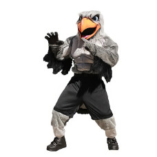 Fierce Gray Eagle Mascot Costume 677 Fierce Gray Eagle Mascot Costume 677