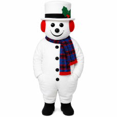 Extra Round Snowman with Hat and Scarf Mascot Costume 2707A-Z Extra Round Snowman with Hat and Scarf Mascot Costume 2707A-Z