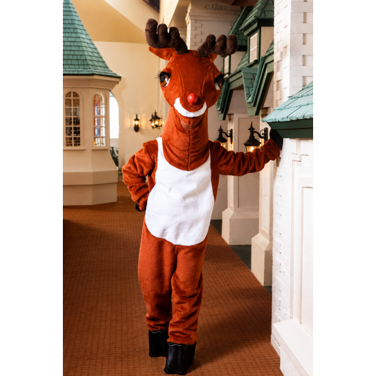 Reindeer Mascot Costume with Red Nose 85 Reindeer Mascot Costume with Red Nose 85