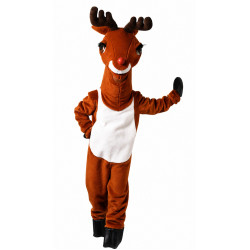 Reindeer Mascot Costume with Red Nose 85 Reindeer Mascot Costume with Red Nose 85