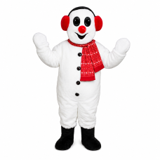 Snowman With Earmuffs and Scarf Mascot Costume 2703A-Z 