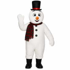 Cross Eyed Snowman w/ Hat & Scarf Mascot Costume 2708A-Z Cross Eyed Snowman w/ Hat & Scarf Mascot Costume 2708A-Z