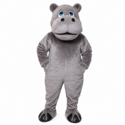 Grey Hippo Hippopotamus Mascot Costume #1612G-Z 