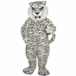 Blue Eyed White Tiger Mascot Costume 550-Z Blue Eyed White Tiger Mascot Costume 550-Z