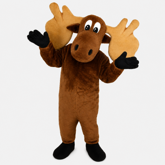 Cartoon Moose Mascot Costume 48156 Cartoon Moose Mascot Costume 48156