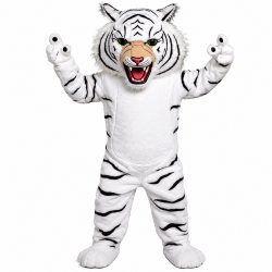 White Super Tiger Mascot Costume 198W White Super Tiger Mascot Costume 198W