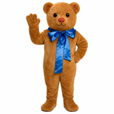 Old Fashioned Teddy w/ Bow Mascot Costume 213A-Z Old Fashioned Teddy w/ Bow Mascot Costume 213A-Z