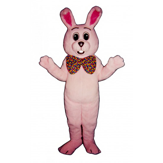 Fat Bunny with Big Bow Tie Mascot Costume 1112PA-Z