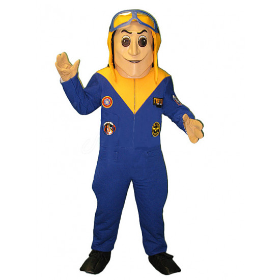 Peter Jet Airplane Pilot Mascot Costume 88-DD
