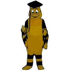 Educated Bee with Graduation Cap Mascot Costume 315A-Z Educated Bee with Graduation Cap Mascot Costume 315A-Z