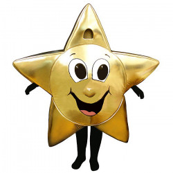 Gold Twinkle Star Mascot Costume #FC1109-Z  