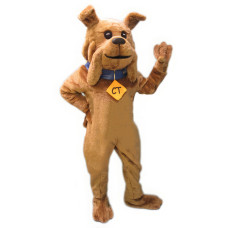 Happy Bulldog with Collar Mascot Costume 3535 Happy Bulldog with Collar Mascot Costume 3535