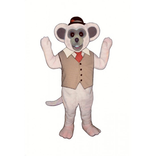 Marty Mouse With Vest And Hat Mascot Costume 1805MA-Z