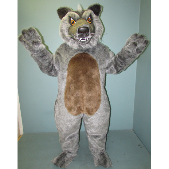 Grey Growling Wolf Mascot Costume 1339G-Z