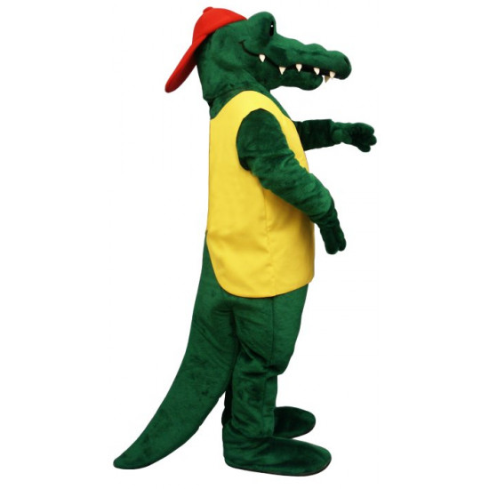 Tuff Gator Mascot Costume with Vest and Hat 145A-Z