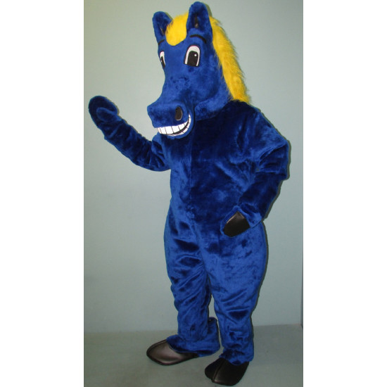 Blue and Yellow Horse Mascot Costume 1503B-Z 