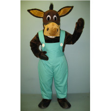 Laughing Donkey With Overalls Mascot Costume 1508A-Z Laughing Donkey With Overalls Mascot Costume 1508A-Z