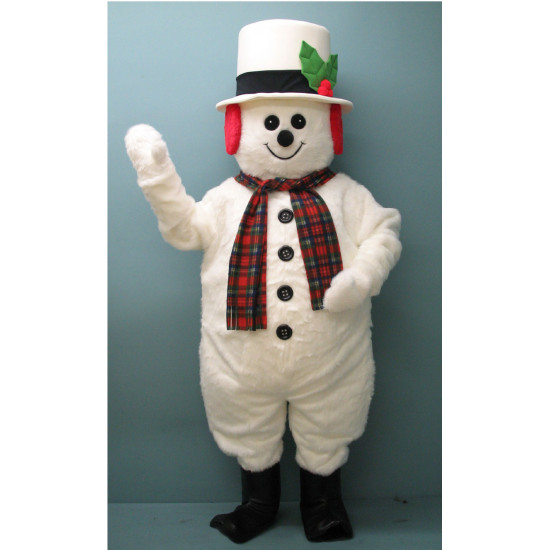Jolly Snowman w/Hat, Earmuffs, & Scarf Mascot Costume 2704A-Z 
