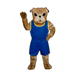 Bullie Bulldog With Jogging Suit Mascot Costume 805A-Z  Bullie Bulldog With Jogging Suit Mascot Costume 805A-Z