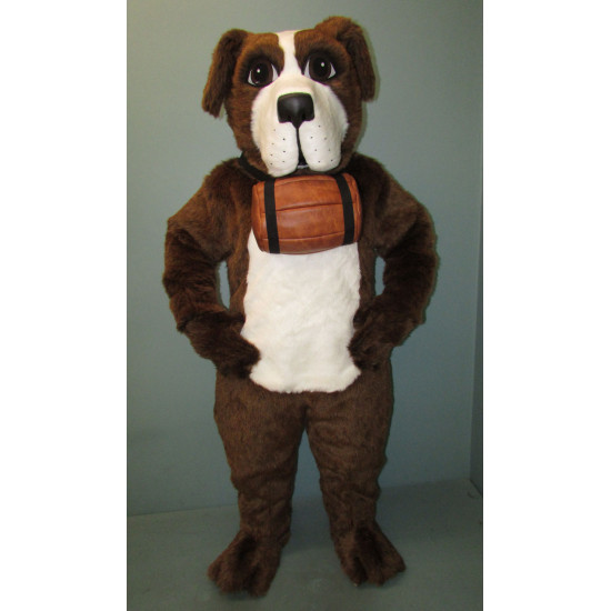 St. Bernard Dog With Collar and Barrel Mascot Costume 807A-Z 