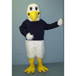 White Eagle With Shirt Mascot Costume 1018AS