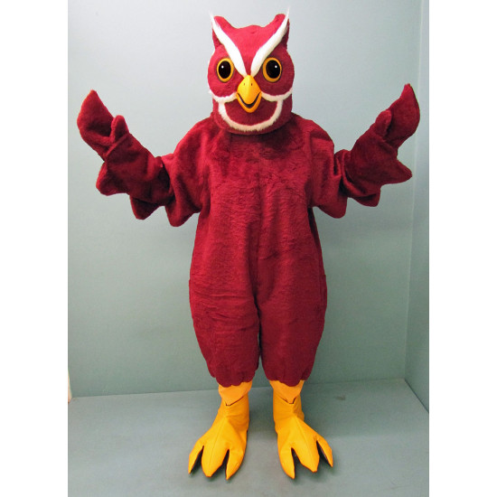 Burgundy Owl Mascot Costume 2207-Z 