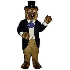 Theodore Bruin Bear with Tuxedo Mascot Costume 243DD-Z Theodore Bruin Bear with Tuxedo Mascot Costume 243DD-Z