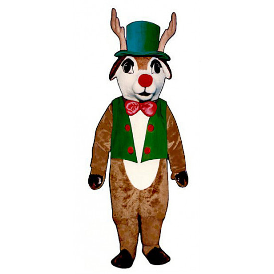 Yuletide Deer With Vest, Hat & Bowtie Mascot Costume 3115A-Z 