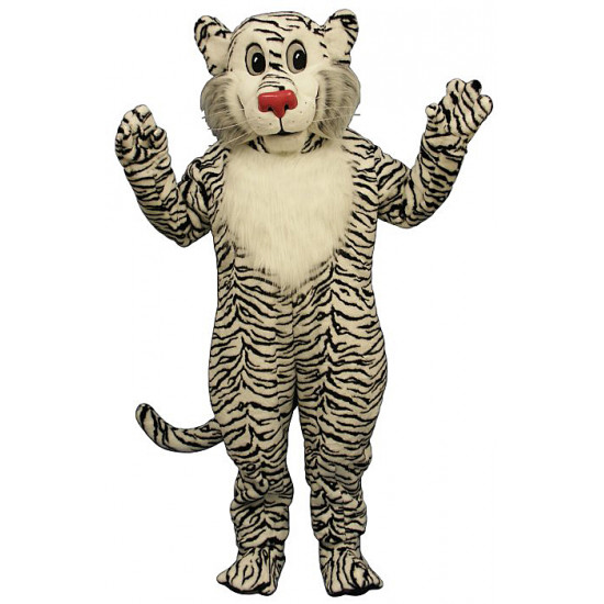 Shy White Tiger Mascot Costume 528W-Z 