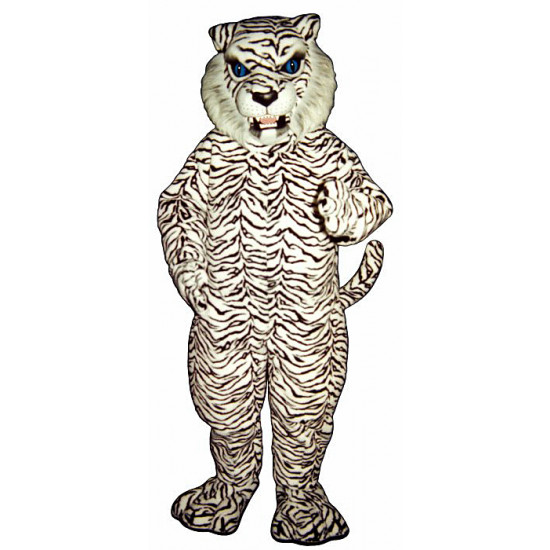 Blue Eyed White Tiger Mascot Costume 550-Z 