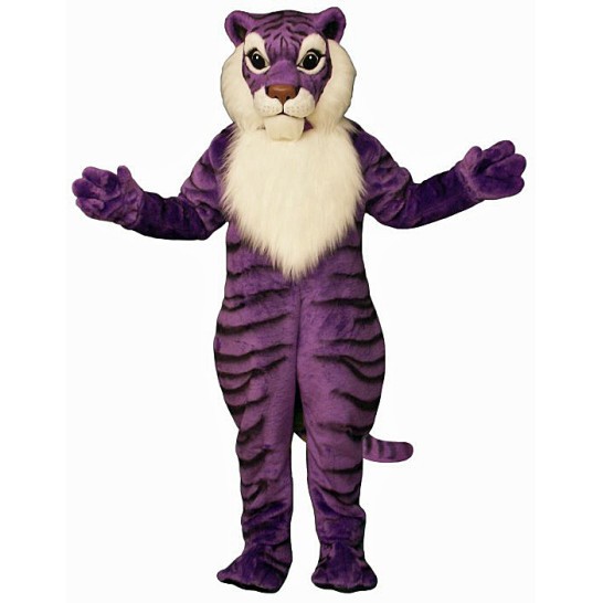 Purple Tiger Mascot Costume 566P-Z 
