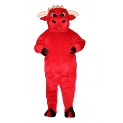 Angry Bull with Overalls Mascot Costume 709A-Z  Angry Bull with Overalls Mascot Costume 709A-Z