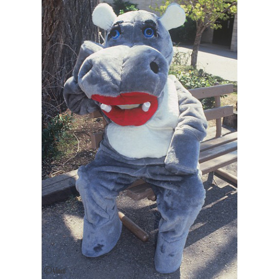 Hillary Hippo Mascot Costume 74 Hillary Hippo Mascot Costume 74