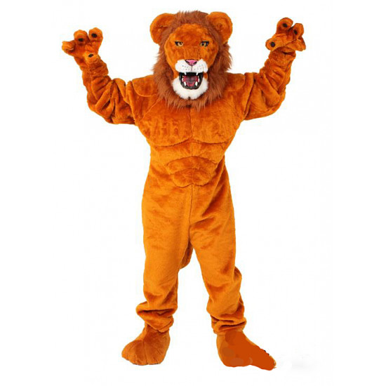 Power Real Cat Orange Lion Mascot Costume #703