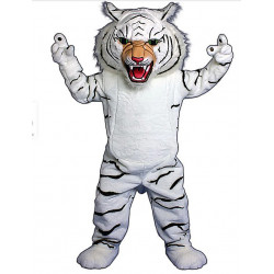 White Super Tiger Mascot Costume 198W