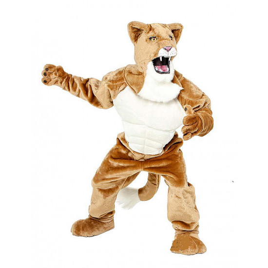 Power Real Cat Cougar Mascot Costume 701M