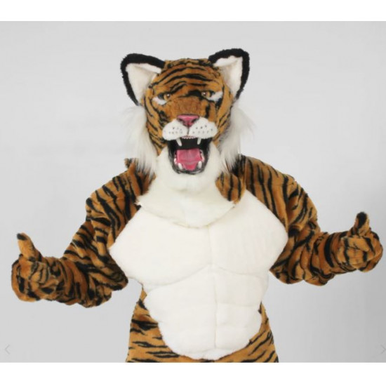 Power Real Cat Tiger Mascot Costume 702M