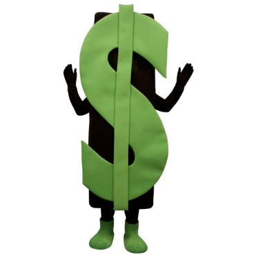 Dollar Sign (Bodysuit not included) Mascot Costume FC114-Z 