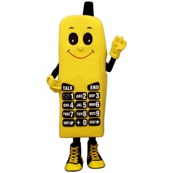 Yellow Phone (Bodysuit not Included) Mascot Costume FC137-Z 
