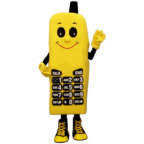 Yellow Phone (Bodysuit not Included) Mascot Costume FC137-Z 