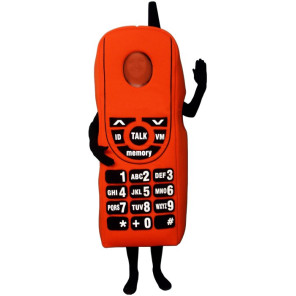 Red Cell Phone (Bodysuit not included) Mascot Costume FC148-Z 