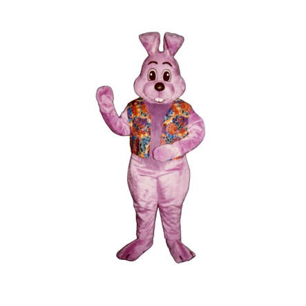 Lavender Louie Bunny Rabbit with Vest Mascot Costume 1106A-Z