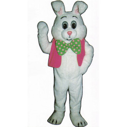 Fat Bunny with Vest Mascot Costume 1112A-Z Fat Bunny with Vest Mascot Costume 1112A-Z