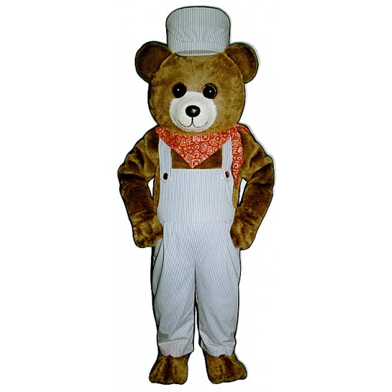 Choo-Choo Train Conductor Bear Mascot Costume #240EA-Z Choo-Choo Train Conductor Bear Mascot Costume #240EA-Z