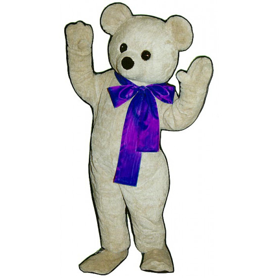 Beau Teddy Bear with Bow Mascot Costume 255A-Z 