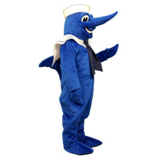 Swordfish With Hat and Collar Mascot Costume 3326A-Z Swordfish With Hat and Collar Mascot Costume 3326A-Z