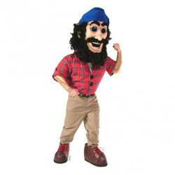Lumberjack (with muscles and jumbo shoes shown) Mascot Costume 475C Lumberjack (with muscles and jumbo shoes shown) Mascot Costume 475C
