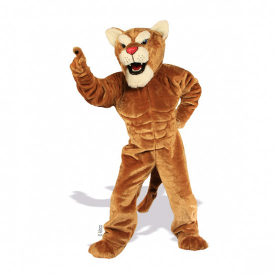 Muscle Cougar Mascot Costume 635 